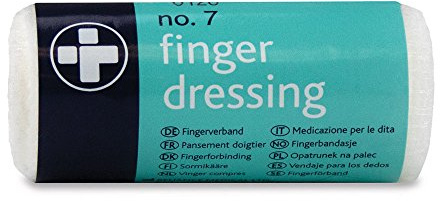 Reliance medicinsk fingerklädningssår, perfekt för matområden, skador, förebygger infektioner, fingerklädsel med bandage i låda, paket med 10
