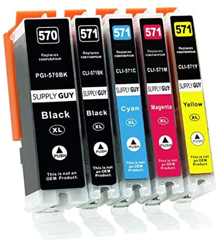 Supply Guy 5 XL Druckerpatronen kompatibel mit Canon PGI-570 CLI-571 für MG5700 MG5750 MG5751 MG5752 MG5753 MG6800 MG6850 MG6851 MG6852 MG6853 TS5000 TS5050 TS5051 TS5053 TS5055 TS6050 TS6051 TS6052