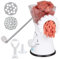 Tritacarne manuale con 2 piatti in acciaio inox, attacco per salsicce, pressa, base a ventosa resistente e design lavabile in lavastoviglie, per preparare salsicce fatte in casa, hamburger di manzo