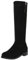 ANUFER Donna Elegante Vera Pelle Ginocchio Stivali Nero Tacco Piatto Cerniera Stivali da Equitazione Nero-Scamosciata SN020740 EU37.5