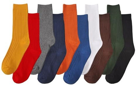 CHUNG Mens Socks Breathable Plain Causal Cotton Socks Men 10 Pairs