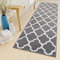 TAPISO Luxury Läufer Teppich Flur Korridor Kurzflor Brücke Modern Grau Weiss Geometrisch Marokkanisch Gitter Muster ÖKOTEX 70 x 110 cm