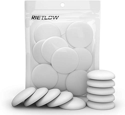 Rietlow® Türstopper Wand – Selbstklebender Wandpuffer für optimalen Wandschutz – Türpuffer mit extra starkem Halt – Schutz für Wände & Möbel – Gummipuffer Türklinkenschutz – Weiß 10 Stück