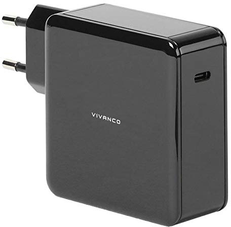 Vivanco Ladegerät Vivanco Typ C, 60 W, Schwarz