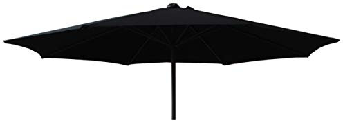 TFS Replacement Parasol Fabric Canopy for Standard, Cantilever & Balcony Parasols (3m 6arm, Black)
