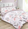 Dreamscene Bed Linen Set, Blush Pink Grey Floral Check, Single