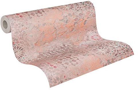 A.S. Création Livingwalls Vliestapete Metropolitan Stories Fliesentapete Antonio Barcelona Tapete in Vintage Fliesenoptik 10,05 m x 0,53 m braun orange 378582 37858-2