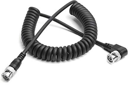DRRI 1080p 3G HD-SD BNC auf BNC Spring Videokabel 75 Ohm für RED Gemini/Steadicam Kamera Monitor Sender (Straight to Elbow BNC)
