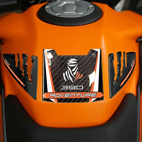 LABELBIKE 3D Aufkleber Motorrad Tankpad kompatibel mit KTM | 390 Abenteuer, Harzschutz, Kratzfestigkeit, Dekoration