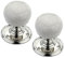 Infinity Decor Porcelain Mortice Door Knob - Ivory Crackle/Polished Chrome/Florentine Bronze/Polished Brass (Polished Chrome)