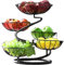 JUNYFFF Obst Etagere, Etagere Obst 5 Etagen,Obstkorb Rack Obstschale, Abnehmbar Obst Halter Küche Ablagekorb,Gemüsegestell, Obst Gemüse Brot Snacks Korb, Höhe 40Cm,Schwarz