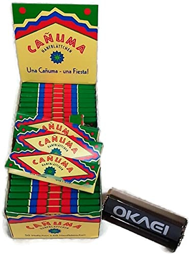 CANUMA Hanfblättchen 50 Paper a 60 Blatt + Okaei Drehmaschine
