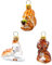Oberfränkische Glas Weihnachtsbaumschmuck, Waldtiere 3er Set