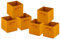 faltbar Faltbox 28x27x27 cm 6er Pack Aufbewahrungskiste quadratisch gelb Aufbewahrungsboxen