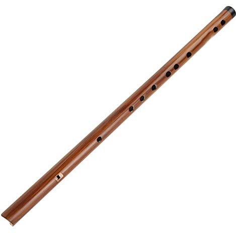 Chinesische Flöten, Professionelle Holzfarbe Handgefertigte Bambusflöte mit Komfortgriff zum Spielen(Taste E)