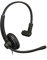 JPL Headset Commander-1 (V2) Monaural, Corded, USB-A Plug & Play, Professional Office / Contact Centre, Noise Cancelling, Soft Pouch Case, A to C USB Adapter, Compatible with Major Softphones - Black