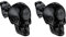 Bandmax Schwarze Totenkopf Kompass Ohrstecker für Herren und Damen - Edelstahl Schädel Ohrringe im Punk Street Style - Schicke Vintage Schmuck Accessoires