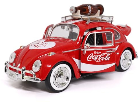 1:24 Scale 1966 VW Beetle with Bottle on Top Rack