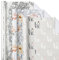 LeZakaa Silberne Geschenkpapierrolle – Mini-Rolle – Blume & Love und Ring mit Metallfolie Design für Hochzeit, Verlobung, Brautdusche – 43,2 x 304,8 cm, 3 Rollen (42,5 m²)