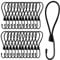 Spanngummi mit Haken, 25 Stück Planenspanner mit Haken, 20 cm Planenspanner für Planen, Netze und Banner