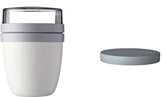 Mepal - Lunchpot Switch Ellipse - mach aus deinem Lunchpot einen Snackpot - Praktischer Müslibecher - Geeignet für Tiefkühler, Mikrowelle & Spülmachine - White