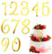 10Pcs Number Cake Toppers with 0-9 Gold Mirrored Acrylic Cake Topper DIY Birthday Cake Topper Cupcake Toppers Gold Cake Decorations for Birthday Party Wedding Anniversary Graduation