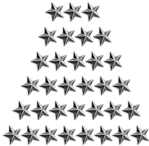 MAGICLULU 200 Stück Mini-Acryl-Flatback-Sterne Bunte Stern-Strasssteine Acryl-Strass-Stern-Verzierungen Für Schmuck Ohrringe Halskette Kleidung (Silber)