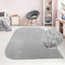 Teppich-Traum Designer Teppich mit abgerundeten Ecken – waschbar – grau, 140 x 200 cm