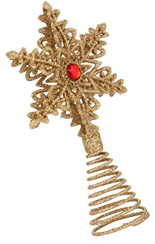 OSALADI 1stk Schneeflocke-baumwipfelstern Hohle Sternbaumspitze Weihnachtsbaumspitze Rustikale Baumkrone Weihnachtsbaumschmuck Glitzersterne Baumspitze Led Schmiedeeisen Bohrer Einfügen