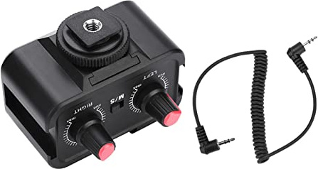 Audio Mixer,On-Camera-Mic-Mixer,Anderes Mikrofonzubehör Ws-V2 2-Kanal-Universalmikrofon-O-Adapter-Mixer Mit 3,5-Mm-Eingängen Für DSLR-Kameras