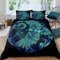 WIKINGER Bettwäsche 200x200 cm 3teilig Jungen 100% Mikrofaser Sommer Weiche Winter Warm Teenager Bettbezüge mit Reißverschluss 3D Viking Krähe Bettbezug mit 2 Kissenbezüge 80x80 cm