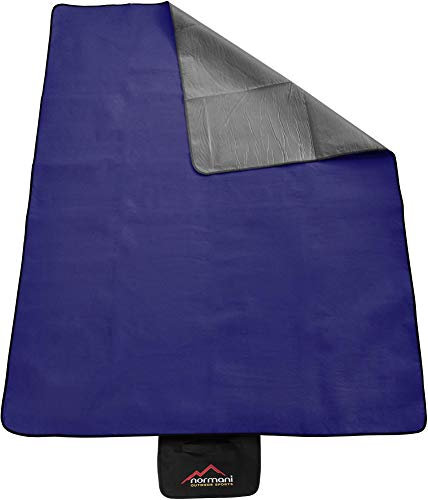 normani Outdoor Campingdecke Fleece mit Tragegriff wasserdicht isoliert Farbe Dunkelblau