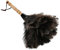GFa682 Plumeau en plumes naturelles avec manche en bois Noir Taille unique