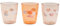 Done by Deer Yummi mini Glas 3-er Pack Happy clouds Papaya (120 ml) - Kinder Trinkbecher - Plastikbecher aus 100% Acryl in Lebensmittelqualität und Spülmaschinenfest - Durchsichtig Kinderbecher
