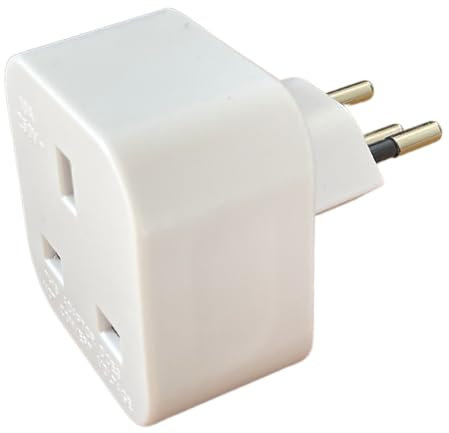 UK to Swiss Switzerland Travel Adaptor Adapter 3 Pin Plug