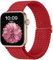 CeMiKa Braided Solo Loop Straps Compatible with Apple Watch Strap 38mm 40mm 41mm 42mm, Stretchy Straps Elastic Sport Band for Apple Watch SE/iWatch Series 10 9 8 7 6 5 4 3 Ultra 2 1, Women Men,Red