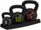 SPORTNOW Set 3 Kettlebell Set Weights with Storage Stand for Home Gym Weight Lifting Training, 5lbs, 10lbs, 15lbs (2.2kg, 4.5kg, 6.8kg)