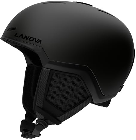 LANOVAGEAR Skihelm, Snowboardhelm für Herren und Damen Jugend, Snowboard Ski Helm mit Ventilationssystem, mit abnehmbaren ohrpolstern, Verstellbare Passform (grau, M)