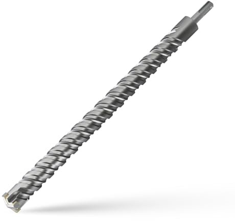 CSOOM SDS Plus - Broca profesional para hormigón, 25 x 460 mm, ideal para taladrar en piedra, hormigón, piedra natural, pared de ladrillo