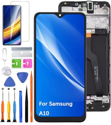 HLYGZX Écran pour Samsung Galaxy A10 A105F A105G A105M A105FN Écran LCD de Rechange Assemblée réparation Kit (Noir avec Cadre,Non pour Galaxy A10s)