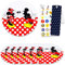 Juego de posavasos para mesa de Mickey y Minnie, paquete de decoración del hogar de Disney con 6 posavasos redondos de Mickey y Minnie, más calcomanías, más posavasos de Disney para mesa de café