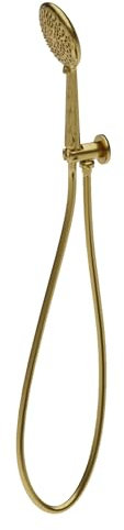 Lavita Orion Ensemble de douche avec poignée en or brossé - Pommeau de douche avec tuyau et support - Ensemble de douche avec pommeau de douche