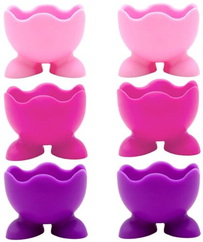 Egg Cups Boiled Egg Holder Kitchen Silicone Egg Cups Set Egg Cups Colorful for Kitchen Boiled Eggs Breakfast Stack and Egg Cups Holders (63, Grams)