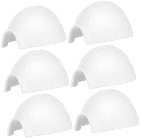 Gogogmee 6St Iglu-Modell Mini-Eishaus Modell-Iglu Spielzeug-Iglu Welt lglu kinderspielzeug Kinder Spielzeug Glasterrarium spielzeuge dekorative Iglu-Statue Cartoon-Iglu-Figuren Plastik Weiß