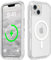 Follaroma for iPhone 13 Case, Compatible with MagSafe, Dual Layer Transparent Magnetic Phone Cases, Heavy Duty Shockproof and Anti-Drop Protective Cover for iPhone 13, 6.1'', Clear
