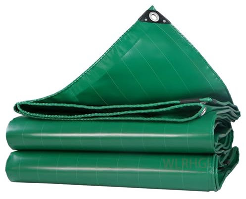 WLRHGl Plane mit Ösen, 1.5 x 1.5 m Gewebeplane Schutzplane LKW Plane Schutzplane reißfest UV-beständig für Gartenbereich Brennholz Boot LKW WLR010, Grün