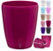 Happy Plants Orchideentopf D 15 cm Blumenkübel mit integriertem Wasserstandsanzeiger, selbstbewässernder Blumentopf mit Docht, Selbstbewässerungssystem für Orchideen - Kirsche, 2 Liter
