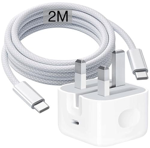 US 2 Pin Travel Adapter Charger - American Wall Adaptor with USB C Cable 2m| Universal Power Charging Plug for IPhone IPAD Samsung Google Pixel | Travel essentials for Canada/Japan/Brazil/Mexico/China