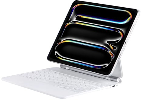 Dolpking Magic Keyboard - Funda para iPad Pro de 11 pulgadas (M4,2024), funda de teclado para iPad Pro 11 con trackpad multitáctil, soporte voladizo flotante, teclas retroiluminadas