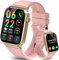 STECEi Smartwatch Herren Damen, 1,85'' HD Touchscreen Smart Watch mit Bluetooth Anrufe, 110+ Sportmodi Fitnessuhr mit Herzfrequenz Schlafüberwachung Schrittzähler, IP68 Wasserdicht Sportuhr, Roségold